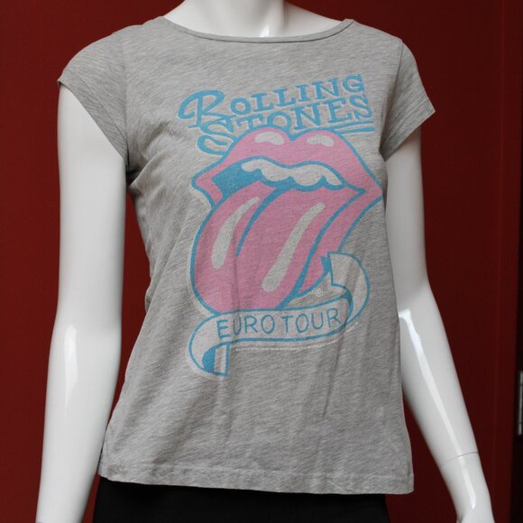 H&M Grey Rolling Stones T-Shirt - Picture 1 of 8